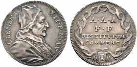 Ausländische Münzen und Medaillen. Italien-Kirchenstaat (Vatikan). Clemens XII. (Lorenzo Corsini) 1730-1740 
Giulio AN V (1735) -Rom-. Berman 2639, M...