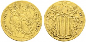Ausländische Münzen und Medaillen. Italien-Kirchenstaat (Vatikan). Benedikt XIV. (Prospero Lambertini) 1740-1758 
Zecchino 1747 -Rom-. Berman 2729, M...