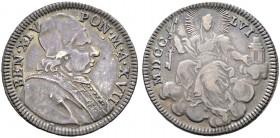 Ausländische Münzen und Medaillen. Italien-Kirchenstaat (Vatikan). Benedikt XIV. (Prospero Lambertini) 1740-1758 
Doppio Giulio 1756 -Rom-. Berman 27...