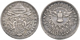 Ausländische Münzen und Medaillen. Italien-Kirchenstaat (Vatikan). Sedisvakanz (Camerlengo Card. Carlo Rezzonico) 1769 
1/5 Scudo (Doppio Giulio) 176...
