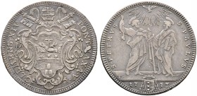 Ausländische Münzen und Medaillen. Italien-Kirchenstaat (Vatikan). Clemens XIV. (Lorenzo Ganganelli) 1769-1774 
Testone 1773 -Rom-. Berman 2931, Munt...