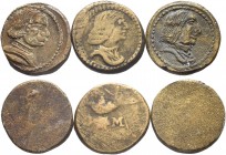 Ausländische Münzen und Medaillen. Italien-Mailand. 
Lot (3 Stücke): Verschiedene Messing-Münzgewichte o.J. (Mitte bis Ende 15. Jh.) mit Regentenport...