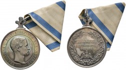 Ausländische Münzen und Medaillen. Italien-Modena. Franz V. Erzherzog von Österreich-Este 1846-1859 
Tragbare, silberne Prämienmedaille o.J. von K. R...