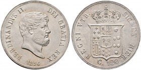 Ausländische Münzen und Medaillen. Italien-Neapel und Sizilien. Ferdinand II. 1830-1859 
Piastra zu 120 Grana 1856. Pagani 222, Dav. 175.
selten in ...