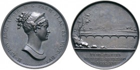 Ausländische Münzen und Medaillen. Italien-Parma. Maria Luigia 1815-1847 
Bronzemedaille 1818 von Santarelli, auf die neue Brücke über den Taro. Büst...