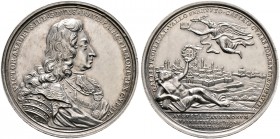 Ausländische Münzen und Medaillen. Italien-Savoyen. Vittorio Amedeo II. 1675-1730 
Silbermedaille 1706 von G. Hautsch (Nürnberg), auf die Befreiung T...