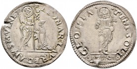 Ausländische Münzen und Medaillen. Italien-Venedig. Leonardo Loredan 1501-1521 
Mocenigo o lira da 20 Soldi o.J. Paol. p. 55/3, Gamb. 245.
kleiner S...