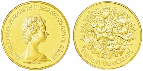Ausländische Münzen und Medaillen. Kanada. 
100 Dollars 1977. 25-jähriges Regierungsjubiläum. KM 119, Fr. 8. 15,55 g Feingold (917er)
Polierte Platt...