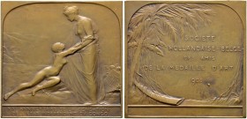 Ausländische Münzen und Medaillen. Kongo. unter Belgien 
Bronzeplakette 1905 von Samuel, auf die 20-Jahrfeier der Gründung des Staates Kongo durch di...