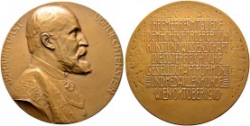 Ausländische Münzen und Medaillen. Liechtenstein. Johann II. 1858-1929 
Bronzemedaille 1910 von L. Hujer, der österreichischen Gesellschaft für Münz-...