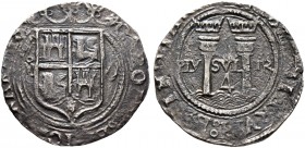 Ausländische Münzen und Medaillen. Mexiko. Carlos und Johanna 1504-1555 
4 Reales o.J. -Mexiko-Stadt-. Grove 38.
leicht korrodiertes Fundexemplar, s...