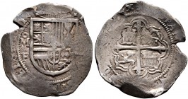 Ausländische Münzen und Medaillen. Mexiko. unter spanischer Herrschaft 
Schiffsgeld zu 8 Reales 1611 -Mexiko-Stadt- (unter Philipp III.). CCT 127, Gr...