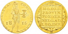 Ausländische Münzen und Medaillen. Niederlande-Königreich. Willem I. 1813-1840 
Ritterdukat 1815 -Utrecht-. Delm. 1187, Fr. 331. 3,50 g
Prachtexempl...