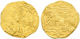 Ausländische Münzen und Medaillen. Niederlande-Friesland. 
Ritterdukat 1619. Delmonte 1013 (R2), Fr. 223. 3,41 g
seltener Jahrgang, leicht gewellt, ...