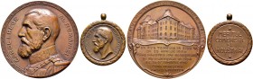 Ausländische Münzen und Medaillen. Rumänien. Carol I. von Hohenzollern-Sigmaringen 1866-1914 
Lot (2 Stücke): Bronzemedaille 1910 von H. Zimmermann, ...