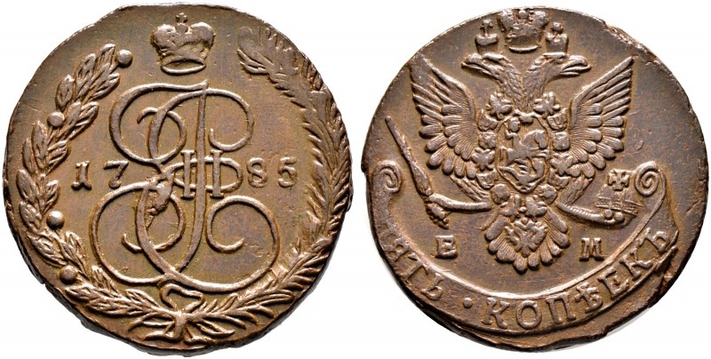 Ausländische Münzen und Medaillen. Russland. Katharina II. 1762-1796 
Cu-5 Kope...