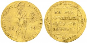 Ausländische Münzen und Medaillen. Russland. Nikolaus I. 1825-1855 
Ritterdukat (Imitation des niederländischen Typs) 1849 -St. Petersburg-. Ein zwei...