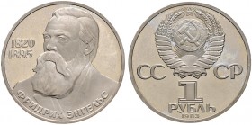 Ausländische Münzen und Medaillen. Russland. UDSSR 
Rubel 1983. Auf den 165. Geburtstag von Friedrich Engels. Mit fehlerhafter Jahresangabe 1983 (ans...