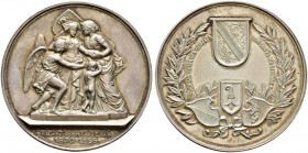 Ausländische Münzen und Medaillen. Schweiz-Eidgenossenschaft. 
Silbermedaille 1895 unsigniert (von Mayer und Wilhelm, Stuttgart), auf das Straßburger...