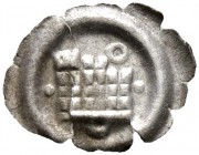 Ausländische Münzen und Medaillen. Schweiz-Freiburg. 
1/2 Pfennig (Maille) o.J. (vor 1446). In einem Wulstreif eine Burg zwischen zwei Punkten, oben ...