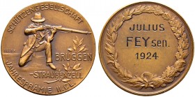 Ausländische Münzen und Medaillen. Schweiz-St. Gallen. 
Bronzene Prämienmedaille o.J. (1924) von Egger (geprägt bei Mayer und Wilhelm, Stuttgart). Ja...