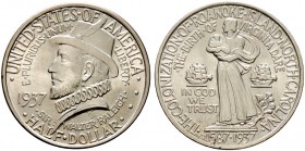 Ausländische Münzen und Medaillen. USA. 
Gedenk-1/2 Dollar 1937. Roanoke Island. KM 186.
kleine Randfehler, vorzüglich-prägefrisch