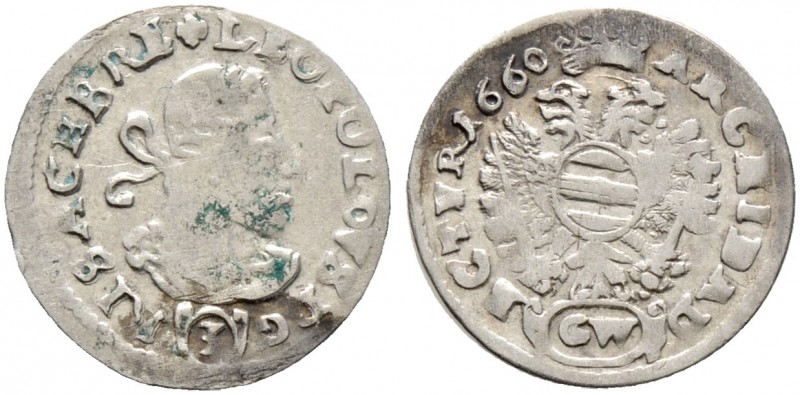 Römisch-Deutsches Reich. Haus Habsburg. Leopold I. 1657-1705 
Groschen 1660 -Gl...