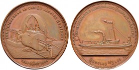 Altdeutsche Münzen und Medaillen. Anhalt-Roßlau, Stadt. 
Bronzemedaille 1894 von Oertel, auf das 50-jährige Bestehen der Sachsenberg'schen Maschinen-...