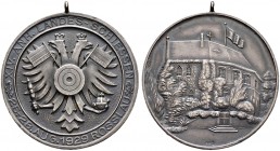 Altdeutsche Münzen und Medaillen. Anhalt-Roßlau, Stadt. 
Mattierte Silbermedaille 1929 unsigniert, auf das 14. Anhaltinische Landesschießen zu Roßlau...