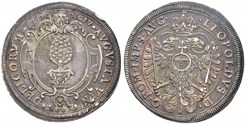 Altdeutsche Münzen und Medaillen. Augsburg, Stadt. 
1/2 Taler 1694. Stempel von...