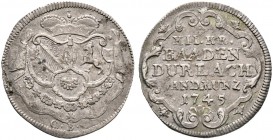 Altdeutsche Münzen und Medaillen. Baden-Durlach. Karl II. 1553-1577 
Karl Friedrich unter Vormundschaft 1738-1745, Vormünder: Magdalena Wilhelmine vo...