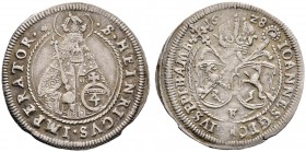 Altdeutsche Münzen und Medaillen. Bamberg, Bistum. Johann Georg II. Fuchs von Dornheim 1623-1633 
Batzen 1628 -Fürth-. Münzmeister Conrad Stutz. Krug...