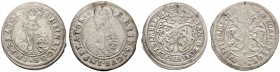 Altdeutsche Münzen und Medaillen. Bamberg, Bistum. Johann Georg II. Fuchs von Dornheim 1623-1633 
Lot (2 Stücke): Batzen 1628 und 1629 -Fürth-. Münzm...