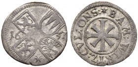 Altdeutsche Münzen und Medaillen. Bamberg, Bistum. Franz Graf von Hatzfeld 1633-1642, seit 1631 Bischof von Würzburg 
Kreuzer (nach der Bamberger Kon...