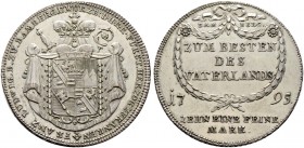Altdeutsche Münzen und Medaillen. Bamberg, Bistum. Franz Ludwig von Erthal 1779-1795 
Konventionstaler 1795 -Nürnberg-. Stempel von J.P. Werner. Gekr...