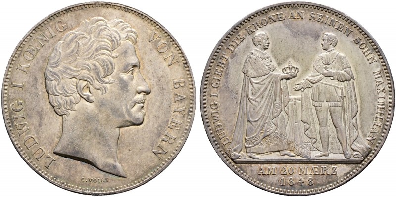 Altdeutsche Münzen und Medaillen. Bayern. Ludwig I. 1825-1848 
Geschichtsdoppel...