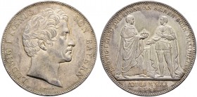 Altdeutsche Münzen und Medaillen. Bayern. Ludwig I. 1825-1848 
Geschichtsdoppeltaler 1848. Übergabe der Krone. AKS 111, J. 79, Thun 88, Kahnt 115, Da...