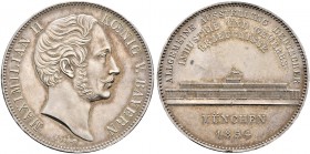 Altdeutsche Münzen und Medaillen. Bayern. Maximilian II. Joseph 1848-1864 
Geschichtsdoppeltaler 1854. Glaspalast München. AKS 166, J. 89, Thun 95, K...