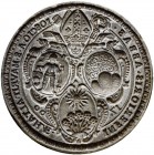 Altdeutsche Münzen und Medaillen. Bayern-Niederaltaich, Kloster des Hl. Michael. Abt Joscio Hamberger 1700-1739 
Bronze-versilberte Siegelplatte 1700...