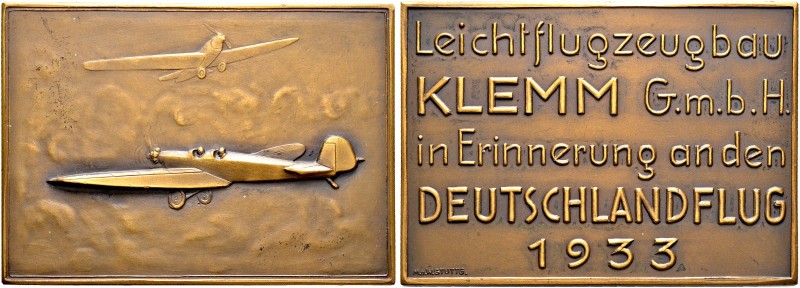 Altdeutsche Münzen und Medaillen. Böblingen, Stadt. 
Bronzeplakette 1933 von Ma...