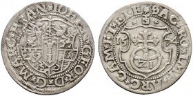 Altdeutsche Münzen und Medaillen. Brandenburg-Preußen. Johann Georg 1571-1598 
Groschen (1/21 Gulden) 1574 -Berlin-. Bahrf. - vgl. 476b/477a, Neumann...