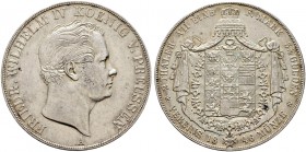 Altdeutsche Münzen und Medaillen. Brandenburg-Preußen. Friedrich Wilhelm IV. 1840-1861 
Doppelter Vereinstaler 1846 A. AKS 69, J. 74, Thun 258, Kahnt...