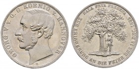 Altdeutsche Münzen und Medaillen. Braunschweig-Calenberg-Hannover. Georg V. 1851-1866 
Vereinstaler 1865 B. Upstaalsboom. AKS 162, J. 100, Thun 178, ...