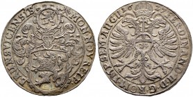 Altdeutsche Münzen und Medaillen. Braunschweig-Stadt. 
Taler zu 24 Groschen 1627. Behelmter Schild mit dem Braunschweiger Löwen, darüber als Helmzier...