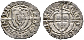 Altdeutsche Münzen und Medaillen. Deutscher Orden. Paul von Rußdorf 1422-1441 
Schilling o.J. -Thorn-. Neumann 20, Dudik 54.
selten in dieser Erhalt...