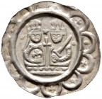 Altdeutsche Münzen und Medaillen. Donauwörth, königliche Münzstätte. Heinrich VI. 1190-1197 
Brakteat. Ein zweites Exemplar von leicht abweichenden S...