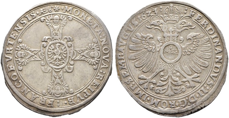 Altdeutsche Münzen und Medaillen. Frankfurt, Stadt. 
Taler 1623. Mit Titulatur ...