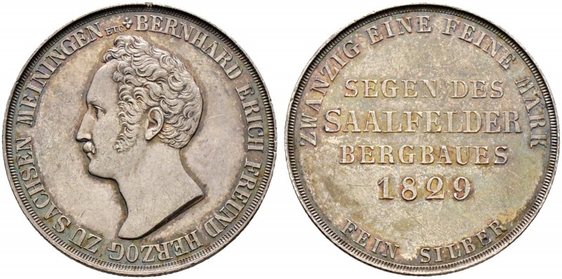 Altdeutsche Münzen und Medaillen. Sachsen-Meiningen. Bernhard Erich Freund 1803-...