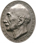 Thematische Medaillen. Medailleure. Bernhart, Josef (1883-1967). 
Einseitige, hochovale Silbergussmedaille 1935. Auf den Münchener Maler Alf Bachmann...