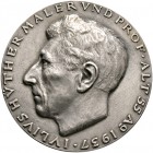 Thematische Medaillen. Medailleure. Bernhart, Josef (1883-1967). 
Einseitige Silbergussmedaille 1937. Auf den Münchener Maler Julius Hüther (1881-195...